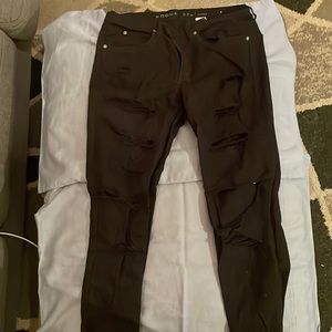 Black ripped jeans